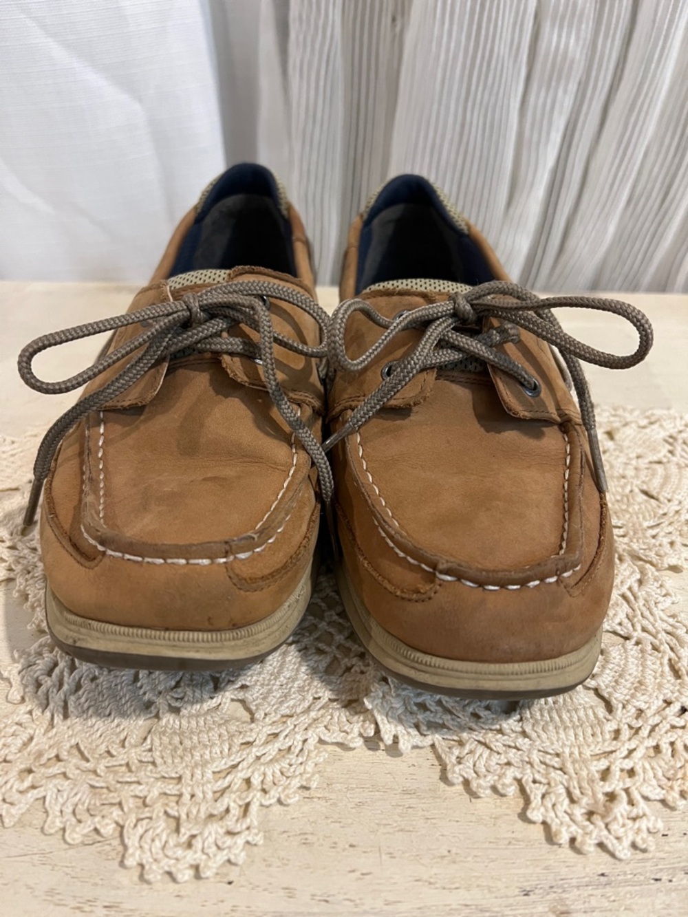 Sperry Top-Sider Leather Boat Shoes Tan Brown Lace Up Women’s Size 6 - Picture 3 of 11